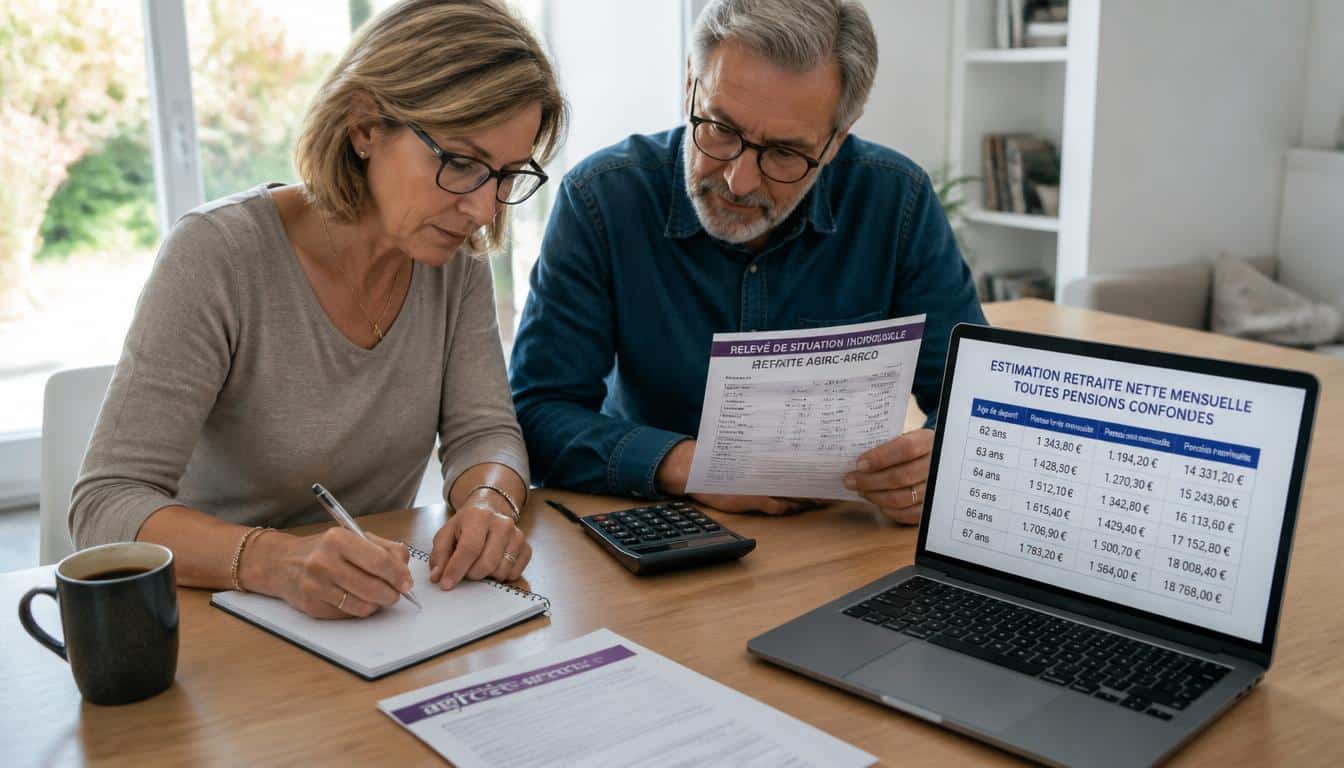 Calcul de la retraite Agirc-Arrco nette : estimation